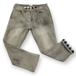 WEATHERPROOF VINTAGE Gray Stonewashed Flannel Bonded Lined Jeans - Size …